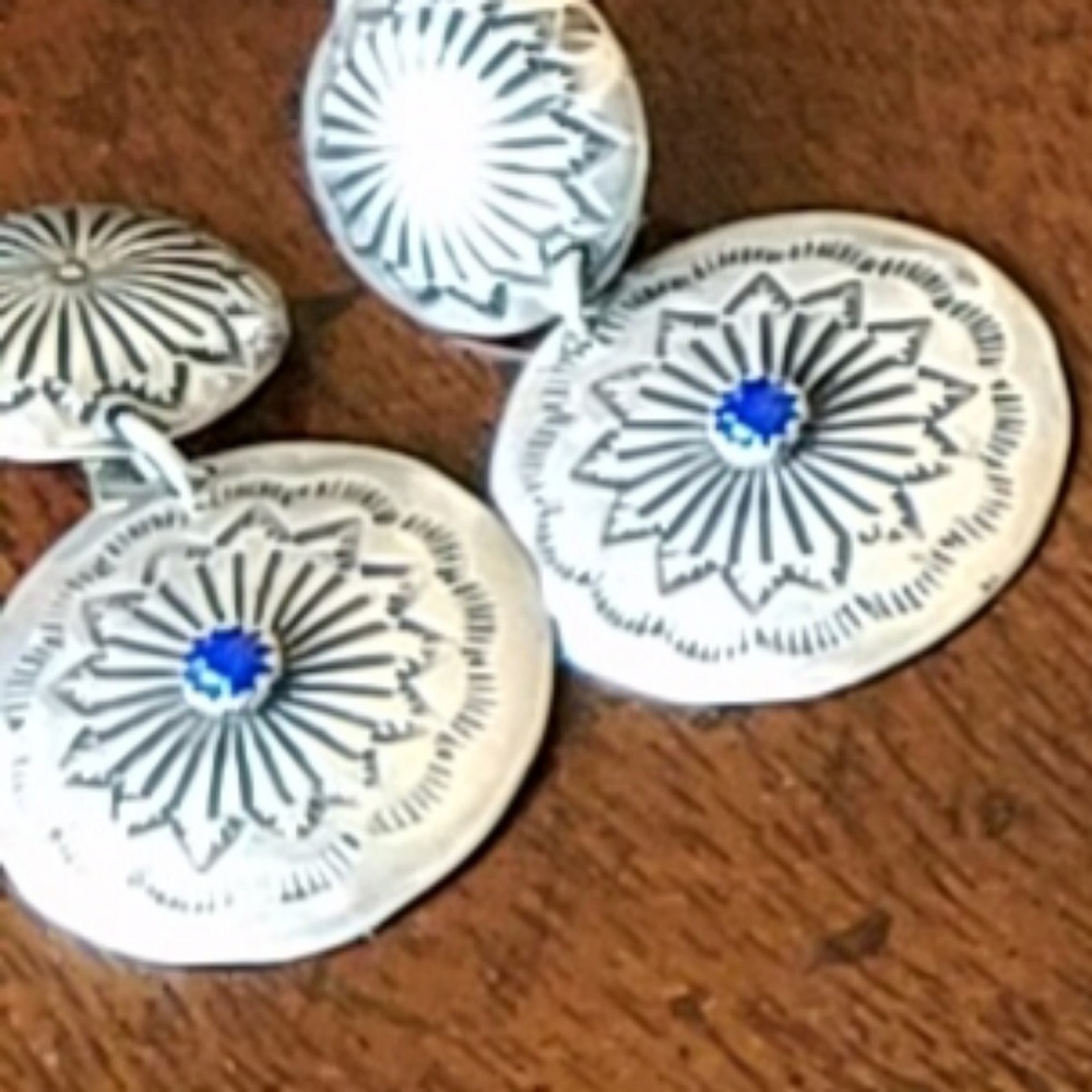 Southwest silver and blue lapis earrings